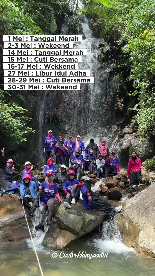 Hallo sahabat @csatrekkingsentul
Yang makan Buburnya di aduk atau tidak🤭, Mimin Cuman mau kasih info banyak tanggal libur lho di bulan May 2026💓😍🥳

Yuk buat sahabat yang masih bingung loongwekend kemana dan bosen liburan itu-itu aja🥳🥳
Mimin kasih yang terbaik🤠

Tunggu apalagi segera hubungin Mimin⤵️
082111015600
www.trekkingsentulcsa.com

#csatrekkingsentul #sentulviral #sentulselatan #sentulbogor #curugsentulbogor