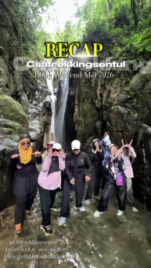 Cheers, Mei Recaps
Terima kasih kepada seluruh sahabat trekking yang telah menjadi bagian dari perjalanan luar biasa bersama CSA Trekking Sentul selama bulan Mei 2026.
Dari menyusuri sungai yang jernih, menikmati keindahan air terjun tersembunyi, melintasi jalur perbukitan Sentul yang menawan, hingga berbagi tawa dan cerita di setiap langkah perjalanan. Semua momen tersebut menjadi pengalaman yang tak terlupakan.
Liburan Sekolah jangan di lewatkan yahhh, ingat selalu @csatrkekkingsentul
#CSATrekkingSentul #TrekkingSentul #ExploreSentul #WisataSentul #curugsentul