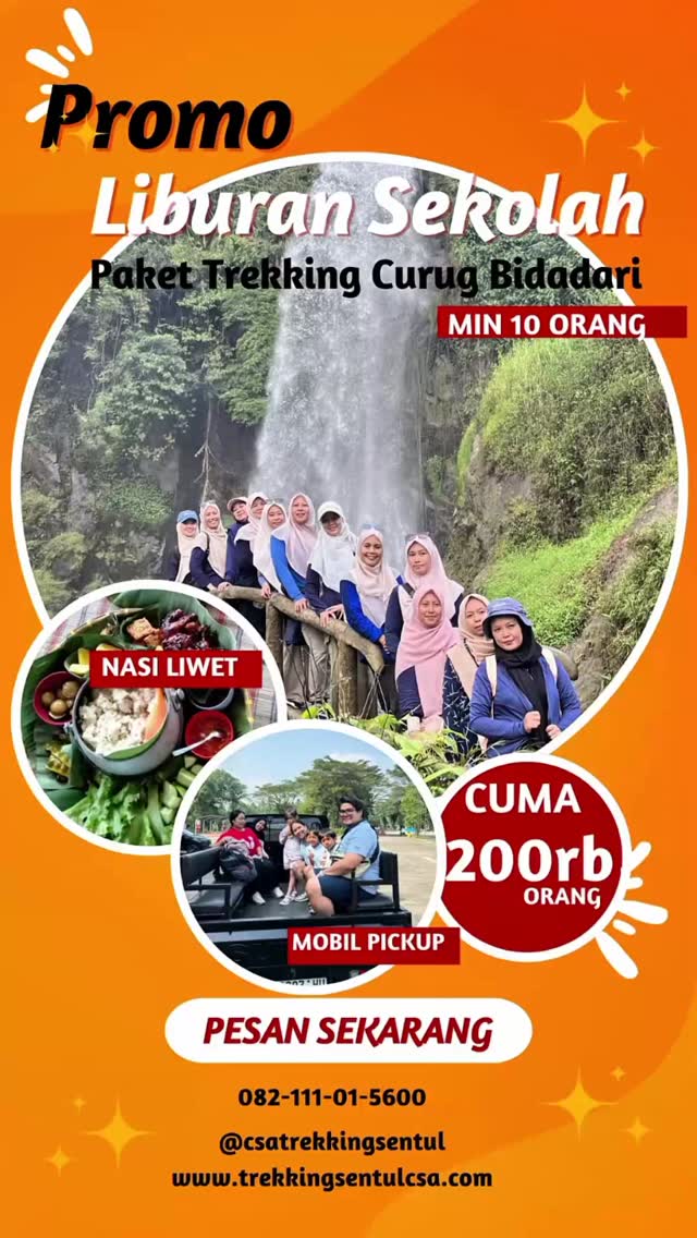 š¢š¢ Promo lagi aja nih
Yukk manfaatkan promo nya sekarang juga
Promo ini berlaku minimal 10 orang untuk peserta dibawah 10 orang banyak juga promo lainnyašļøšļø
Batas promo hingga *31 Juli 2026*
Promo harga ini
sudah termasuk ⤵ļø
1. Paket Trekking
2. Paket Nasi Liwet
3. Transport Mobil Pickup menuju titik trekking (PP)
Csa Trekking Sentul
š 082.111.015.600
#csatrekkingsentul
#sentultrekking
#trekkingseru
#sentulviral
