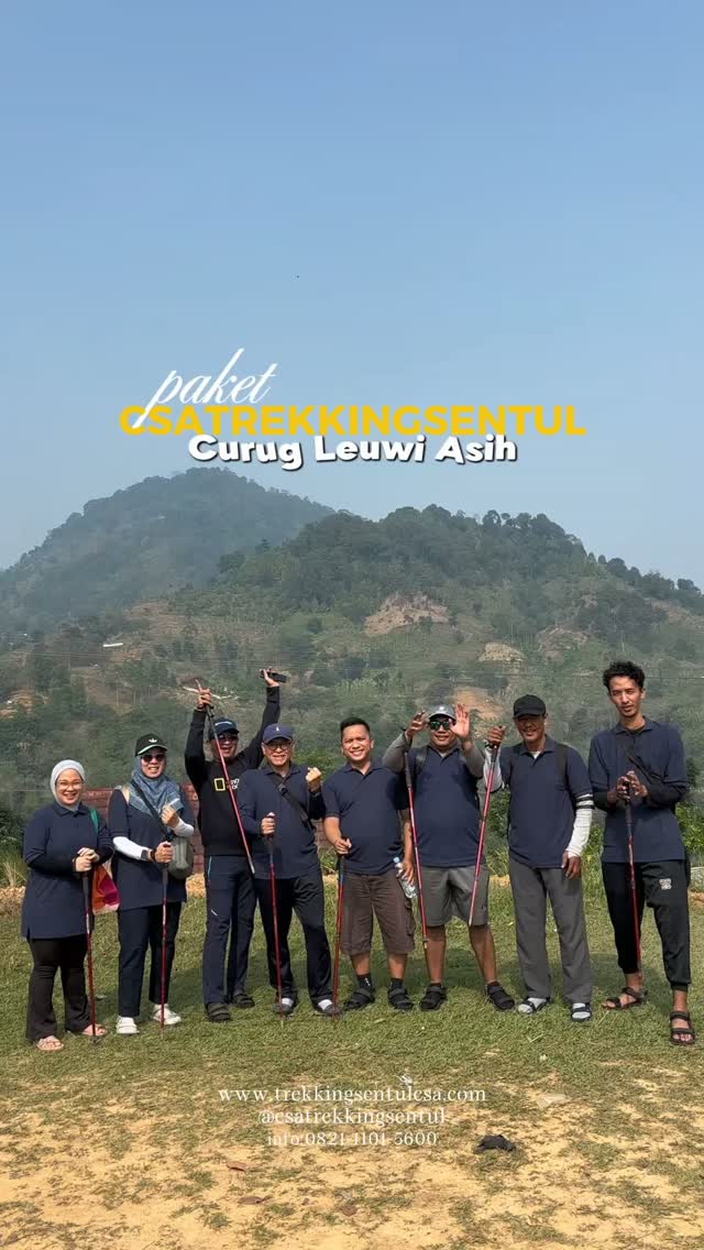 Terima kasih banyak kak. Santi dan sahabat lainnya sudah menggunakan jasa kami untuk kegiatan trekkingnya🙏🙏
Jadi kenapa masih ragu?? Buruan agendakan kegiatannya bersama kami🖐️🖐️
Tunggu apalagi segera hubungin Mimin⤵️
082111015600
www.trekkingsentulcsa.com
#csatrekkingsentul #sentulviral #sentulselatan #sentulbogor #curugbogor